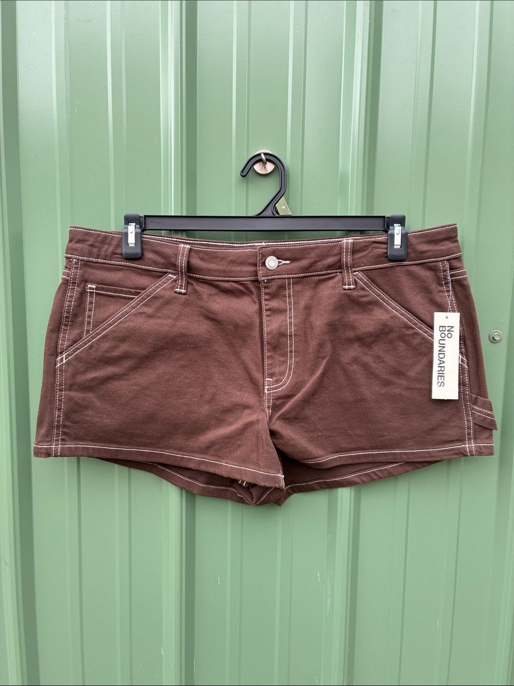 Women’s Carpenter Denim Shorts Brown Size 16